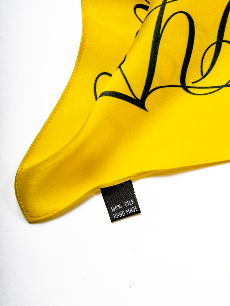 
            
                Load image into Gallery viewer, PB Yellow Script Scarf
            
        